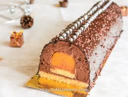 La buche glacée chocolat, clémentine de Corse la part