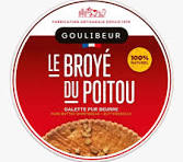 "BOITE FER BROYÉ DU POITOU Grande galette pur beurre aux amandes effilées 380g                                   "