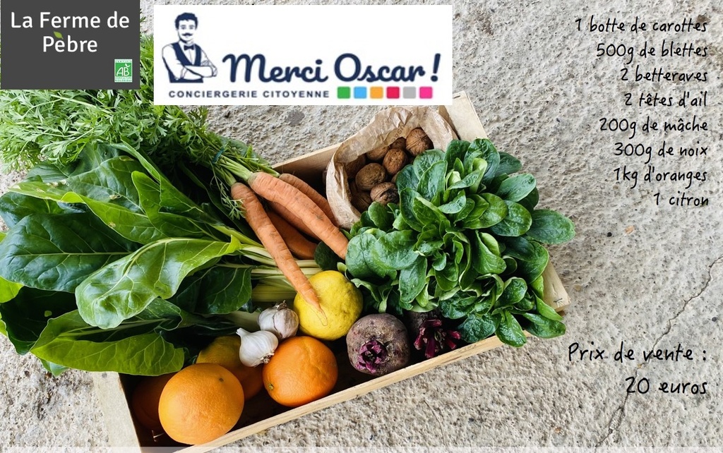 Panier de fruits et légumes R1 20€